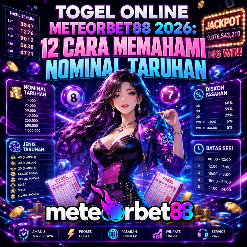 Togel Online Meteorbet88 2026: 12 Cara Memahami Nominal Taruhan dan Status Transaksi Togel Online Meteorbet88 2026: 12 Cara Memahami Nominal Taruhan dan Status Transaksi