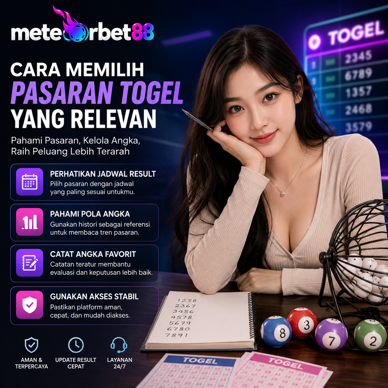 Togel Online Meteorbet88 2026: Metode Seleksi Pasaran Berdasarkan Jadwal, Format, dan Validitas Data Togel Online Meteorbet88 2026: Metode Seleksi Pasaran Berdasarkan Jadwal, Format, dan Validitas Data