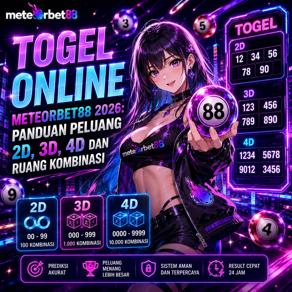 Togel Online Meteorbet88 2026: Panduan Membaca Peluang 2D, 3D, 4D dan Ruang Kombinasi Togel Online Meteorbet88 2026: Panduan Membaca Peluang 2D, 3D, 4D dan Ruang Kombinasi